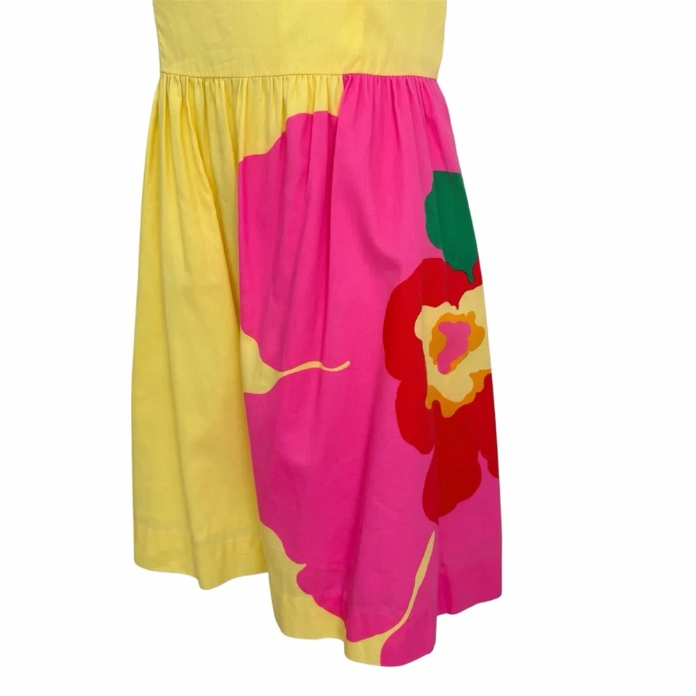 Lilly Pulitzer Strapless Dress Lottie Starfruit Yellow Size 8 - Picture 3 of 5